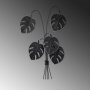 WALLXPERT Dekorativni metalni zidni pribor Monstera Black - slika 5