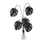 WALLXPERT Dekorativni metalni zidni pribor Monstera Black - slika 1