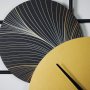 WALLXPERT Dekorativni metalni zidni sat zlatno - crna boja APS139LCA - slika 3