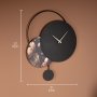 WALLXPERT Dekorativni metalni zidni sat Floransa multicolor APS145 - slika 4