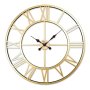WALLXPERT Dekorativni metalni zidni sat Retro Gold - slika 1