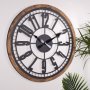 WALLXPERT Dekorativni metalni zidni sat Bruno Black 1 - slika 1