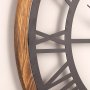 WALLXPERT Dekorativni metalni zidni sat Roman Black - slika 2