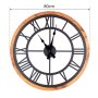 WALLXPERT Dekorativni metalni zidni sat Roman Black - slika 3