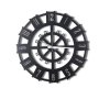 WALLXPERT Dekorativni metalni zidni sat Stone XL black - slika 2