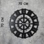 WALLXPERT Dekorativni metalni zidni sat Stone XL black - slika 3