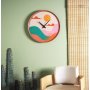 WALLXPERT Dekorativni metalni zidni sat multicolor Abstract APS141MCA - slika 1