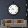 WALLXPERT Dekorativni metalni zidni sat Mclock black 00132 - slika 2