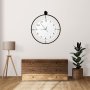 WALLXPERT Dekorativni metalni zidni sat Mclock black 00132 - slika 3