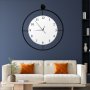 WALLXPERT Dekorativni metalni zidni sat Mclock black 00132 - slika 1