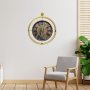 WALLXPERT Dekorativni metalni zidni sat Mclock 00124 zlatna boja - slika 1