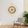 WALLXPERT Dekorativni metalni zidni sat Mclock 00125 zlatna boja - slika 2