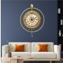 WALLXPERT Dekorativni metalni zidni sat Mclock 00125 zlatna boja - slika 1