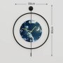 WALLXPERT Dekorativni metalni zidni sat Mclock 00118 crna boja - slika 3