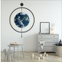 WALLXPERT Dekorativni metalni zidni sat Mclock 00118 crna boja - slika 1
