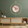 WALLXPERT Dekorativni metalni zidni sat Mclock 00116 zlatna boja - slika 3