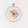 WALLXPERT Dekorativni metalni zidni sat Mclock 00116 zlatna boja - slika 1