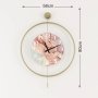 WALLXPERT Dekorativni metalni zidni sat Mclock 00116 zlatna boja - slika 4