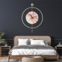WALLXPERT Dekorativni metalni zidni sat Mclock 00116 zlatna boja - slika 2