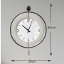 WALLXPERT Dekorativni metalni zidni sat Mclock 00108 black - slika 3