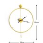WALLXPERT Dekorativni metalni zidni sat Mclock 00101 boja zlatna - slika 4