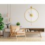 WALLXPERT Dekorativni metalni zidni sat Mclock 00103 zlatna boja - slika 2