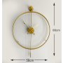 WALLXPERT Dekorativni metalni zidni sat Mclock 00103 zlatna boja - slika 4