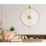 WALLXPERT Dekorativni metalni zidni sat Mclock 00103 zlatna boja - slika 1