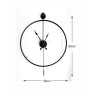 WALLXPERT Dekorativni metalni zidni sat Mclock 00102 black - slika 5