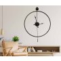 WALLXPERT Dekorativni metalni zidni sat Mclock 00102 black - slika 1