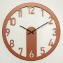 WALLXPERT Dekorativni metalni zidni sat Mood Metal Wall Clock APS114 Red - slika 2