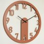 WALLXPERT Dekorativni metalni zidni sat Mood Metal Wall Clock APS114 Red - slika 3
