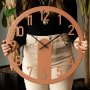 WALLXPERT Dekorativni metalni zidni sat Mood Metal Wall Clock APS114 Red - slika 1