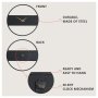 WALLXPERT Dekorativni metalni zidni sat Stripe Metal Wall Clock APS103 - slika 4