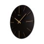WALLXPERT Dekorativni zidni sat Minimalist Black Gold - slika 2