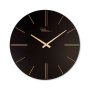 WALLXPERT Dekorativni zidni sat Minimalist Black Gold - slika 1