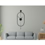 WALLXPERT Dekorativni metalni zidni sat Mclock 00104 black - slika 1