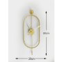 WALLXPERT Dekorativni metalni zidni sat zlatna boja Mclock 00105 - slika 4
