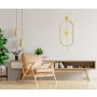 WALLXPERT Dekorativni metalni zidni sat zlatna boja Mclock 00105 - slika 1