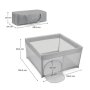 KINDERKRAFT OGRADICA ZA BEBE ZIKI GREY - slika 2