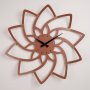 WALLXPERT Dekorativni metalni zidni sat Lotus Metal Wall Clock APS106 Red - slika 1