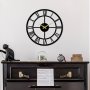 WALLXPERT Dekorativni metalni zidni sat Pari black - slika 2