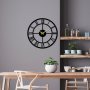 WALLXPERT Dekorativni metalni zidni sat Pari black - slika 3