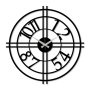 WALLXPERT Dekorativni metalni zidni sat Metal Wall Clock 33 Black - slika 2
