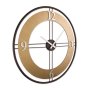 WALLXPERT Dekorativni metalni zidni sat Metal Wall Clock Gold Black - slika 1