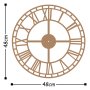 WALLXPERT Dekorativni metalni zidni sat Metal Wall Clock 2 Copper bakar boja - slika 3