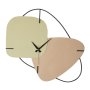 WALLXPERT Dekorativni metalni zidni sat Brazil Brown - green - slika 3
