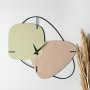 WALLXPERT Dekorativni metalni zidni sat Brazil Brown - green - slika 1