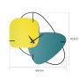 WALLXPERT Dekorativni metalni zidni sat Brazil Yellow - green - slika 4