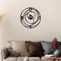 WALLXPERT Dekorativni metalni zidni sat Internal black - slika 1